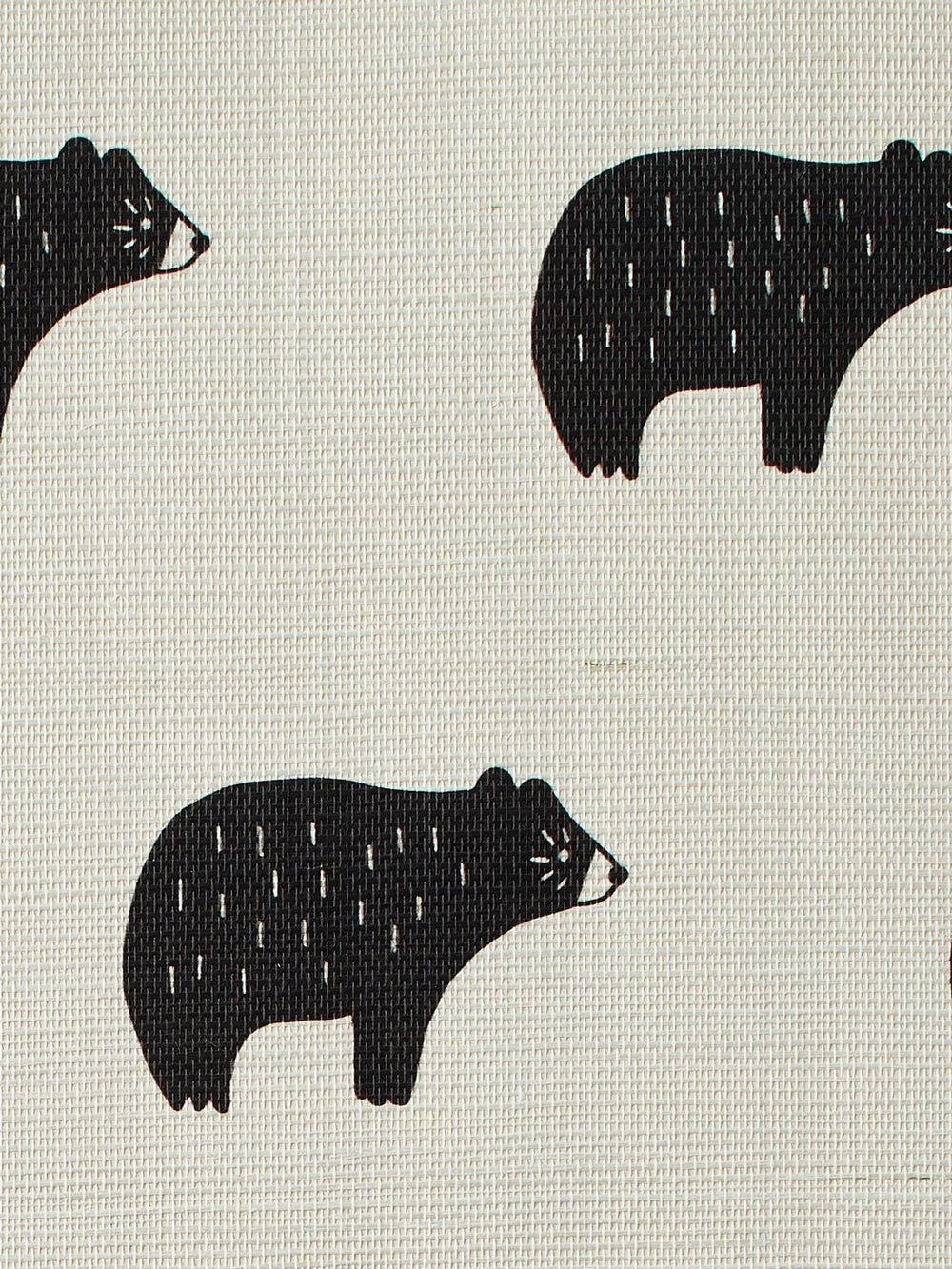 chubby bear black grasscloth