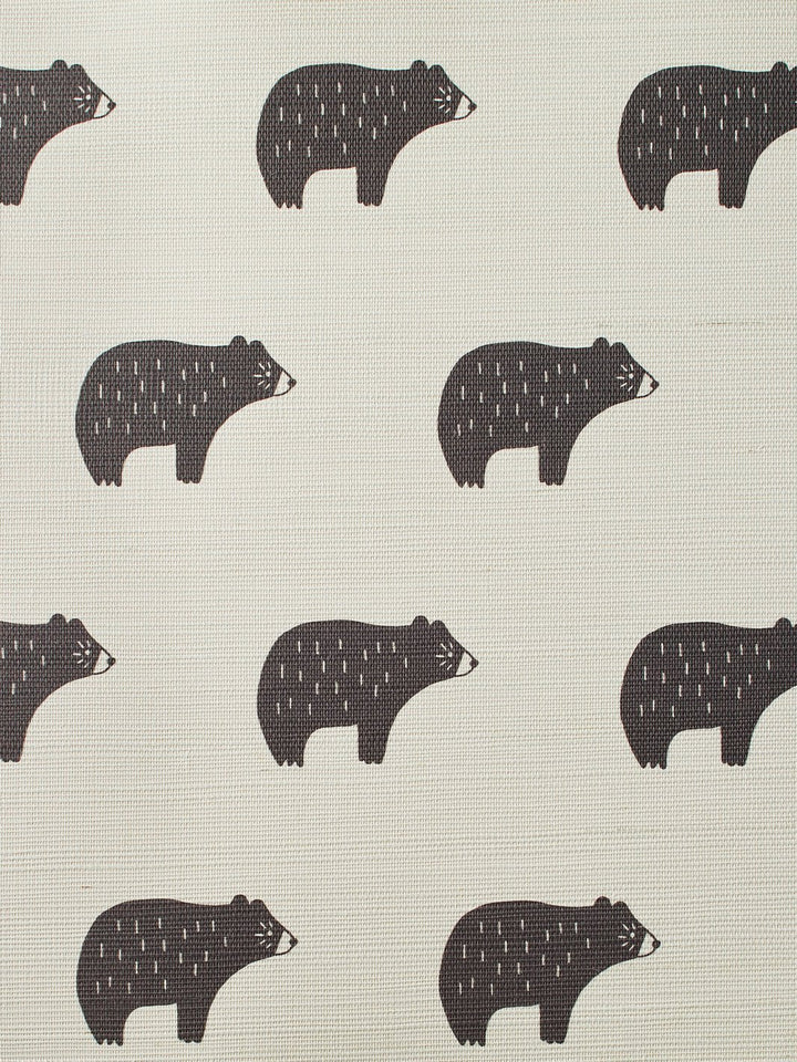 chubby bear chocolate grasscloth