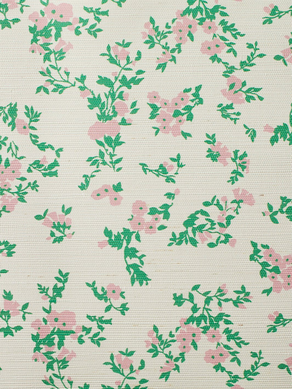 francoise floral pink white grasscloth
