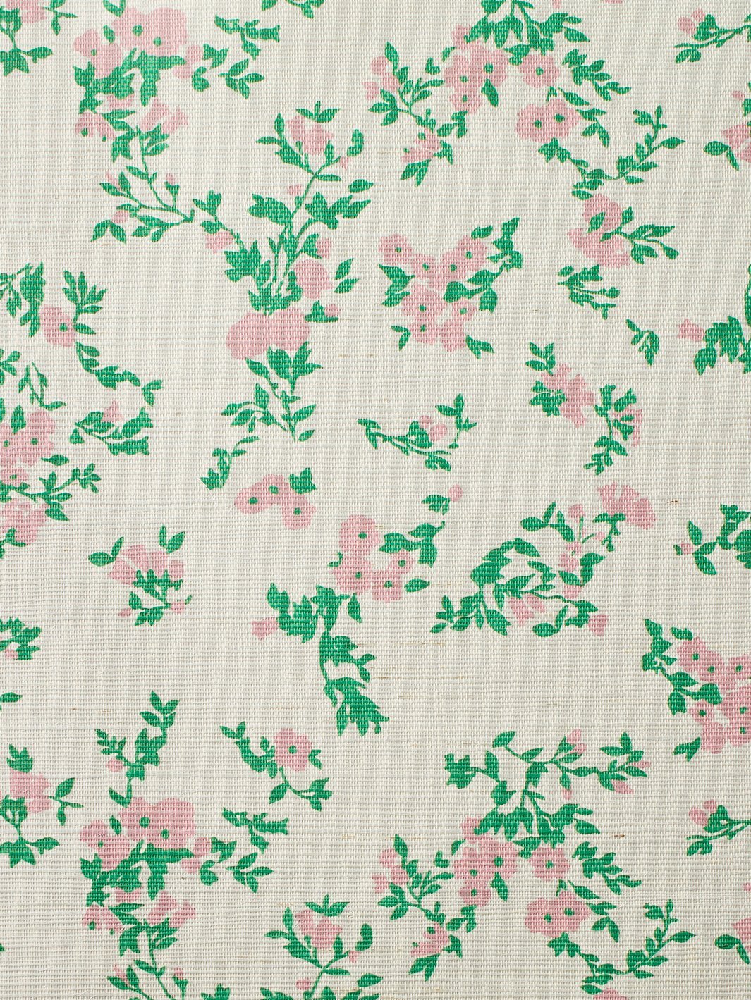 francoise floral pink white grasscloth