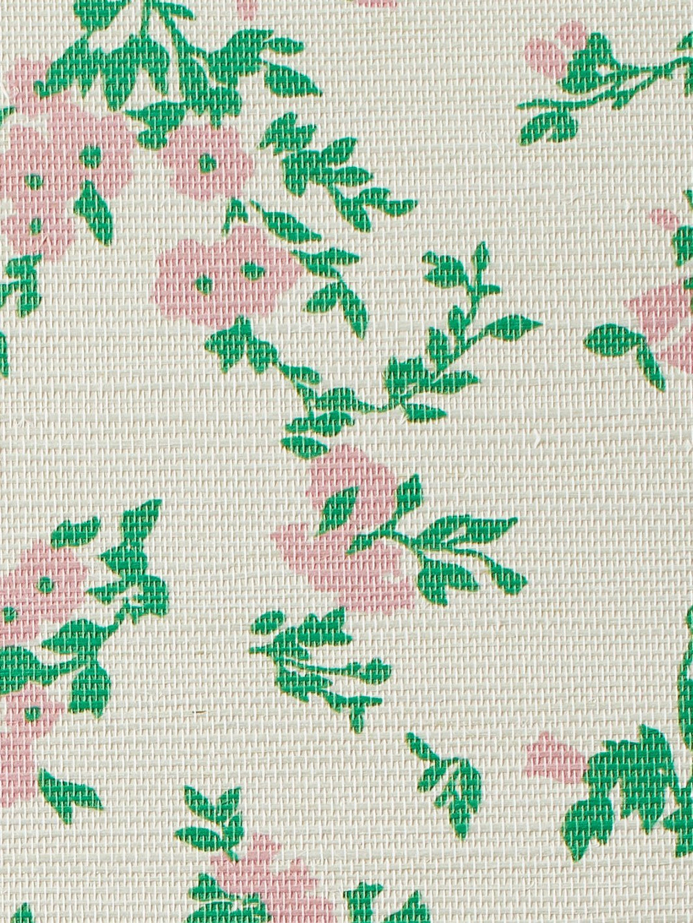 francoise floral pink white grasscloth