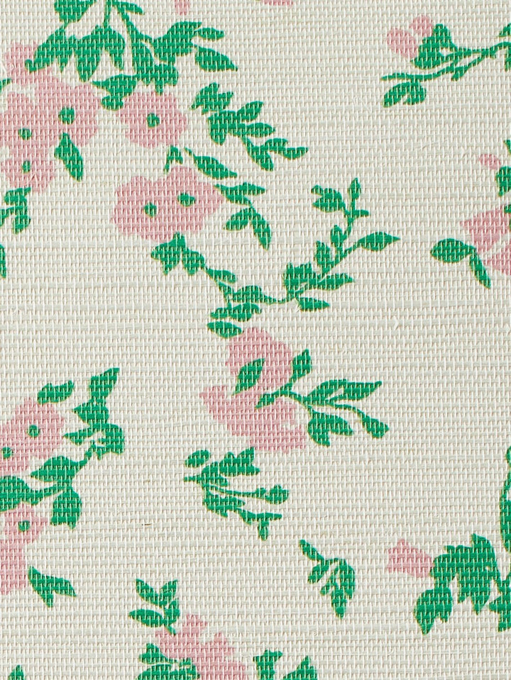 francoise floral pink white grasscloth