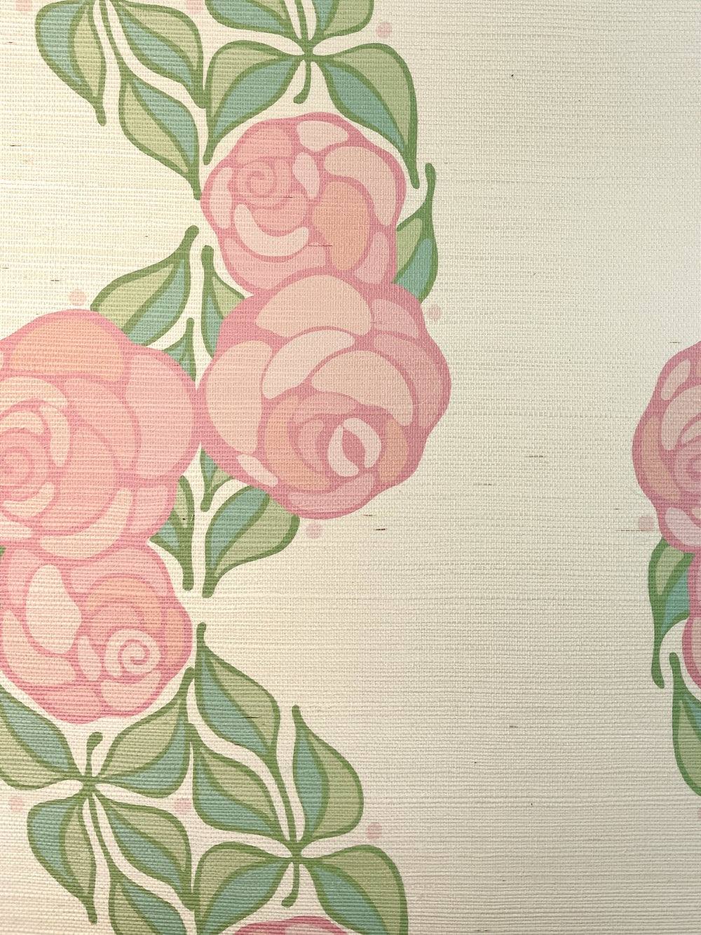 groovy floral stripe grasscloth wallpaper by barbie ballet slipper