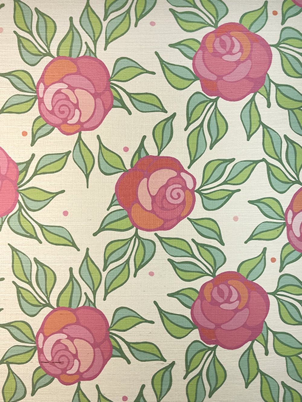 groovy floral grasscloth wallpaper by barbie berry