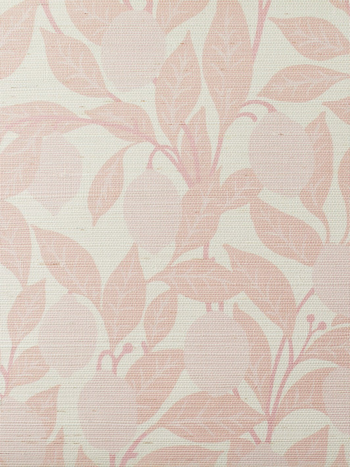 lemons pink grasscloth