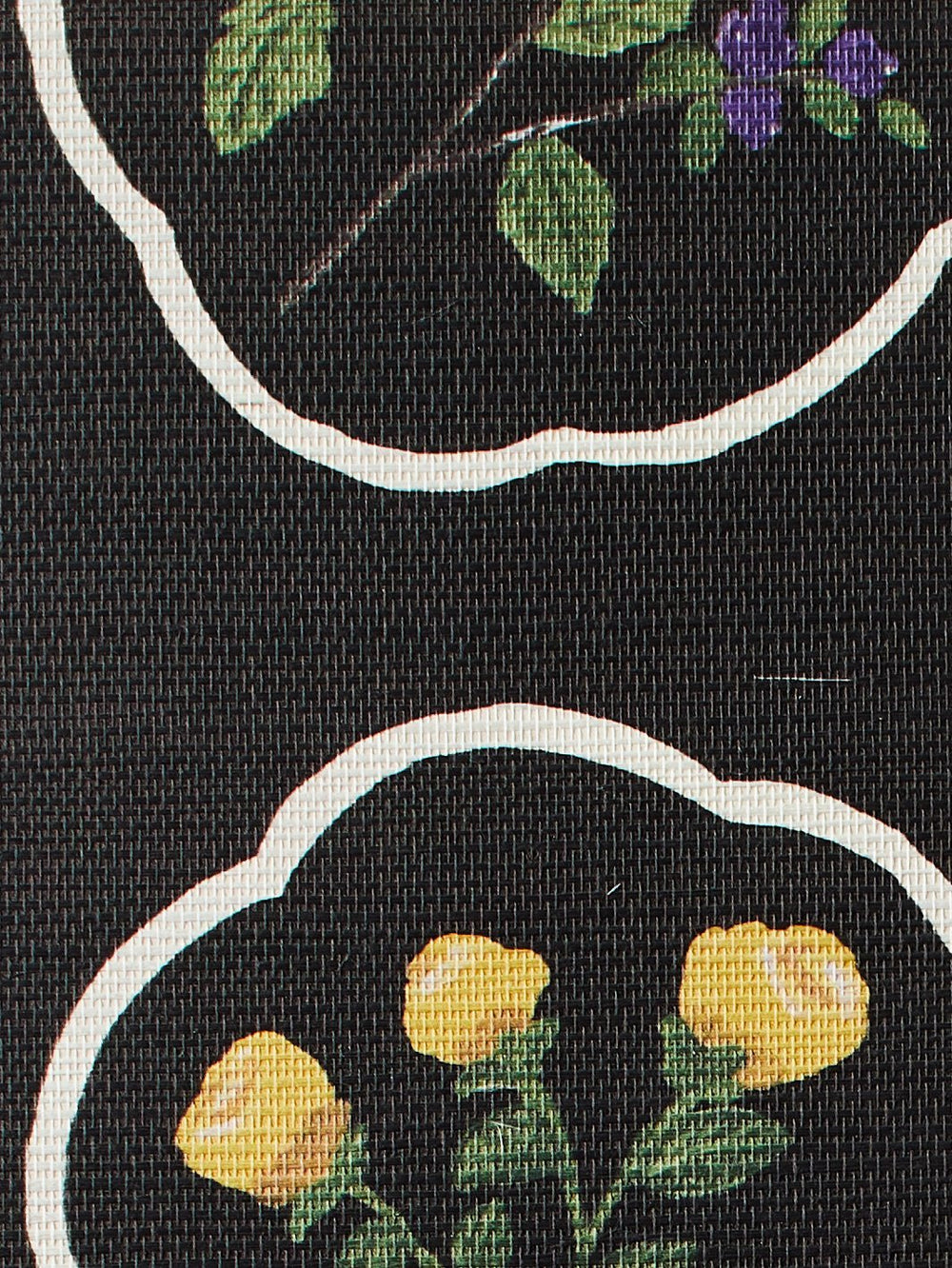 montaigne stripe black grasscloth