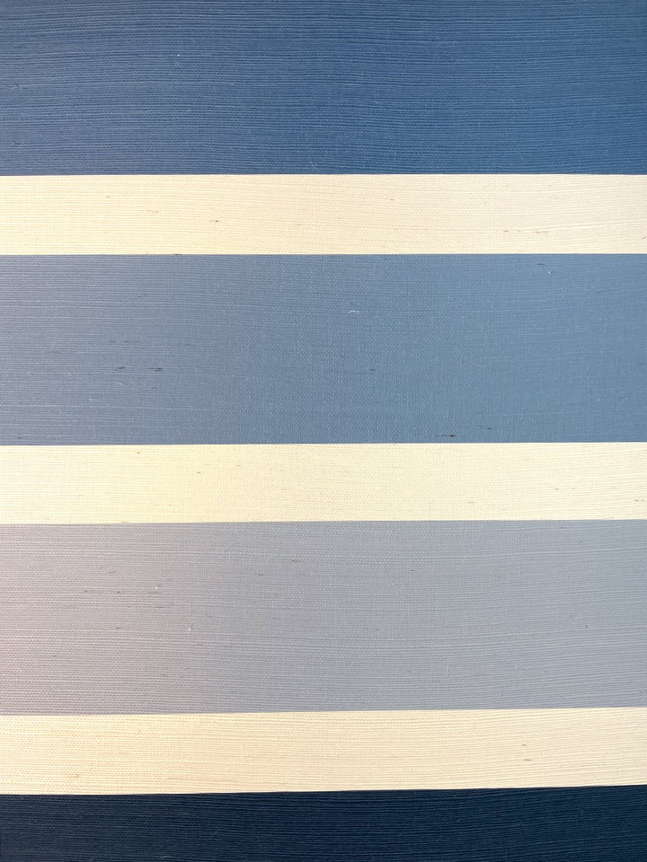 ombre stripe grasscloth wallpaper by barbie blue