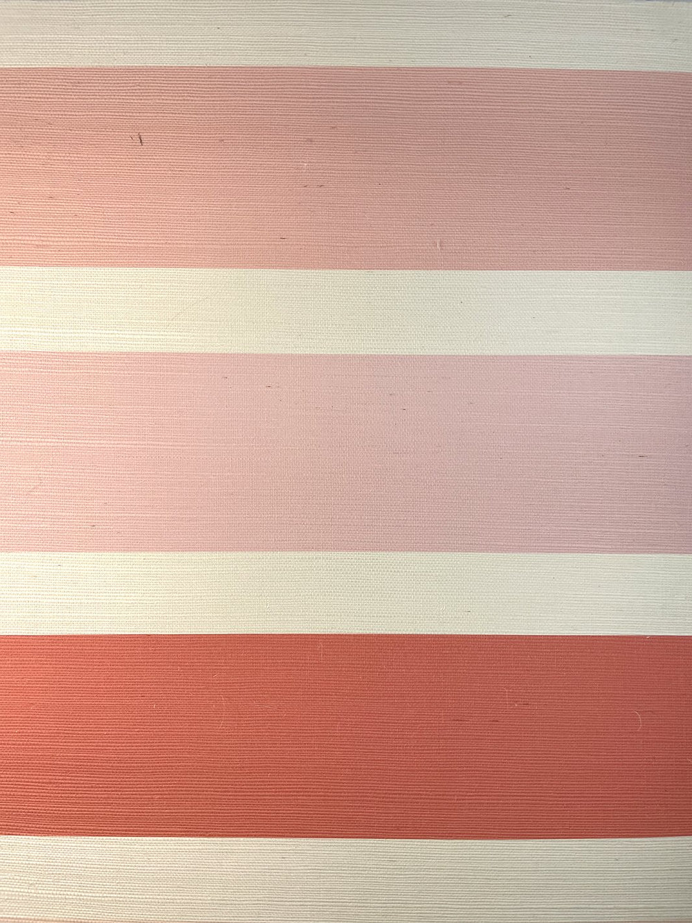 ombre stripe grasscloth wallpaper by barbie peach