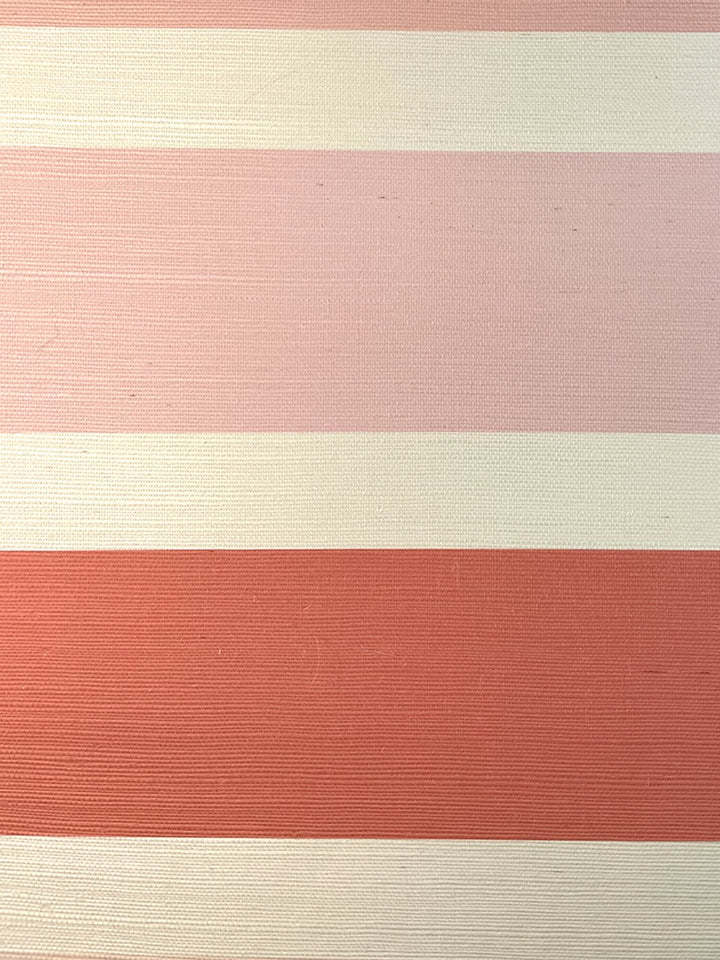 ombre stripe grasscloth wallpaper by barbie peach