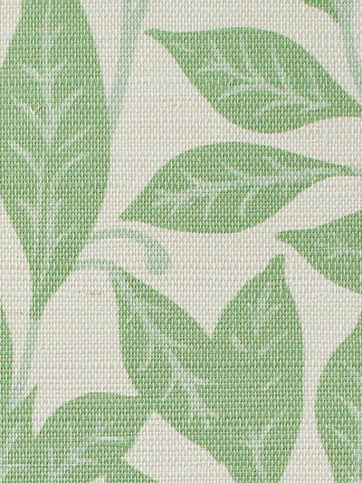 'Orchard Leaves' Grasscloth' Wallpaper by Wallshoppe - Spring Green