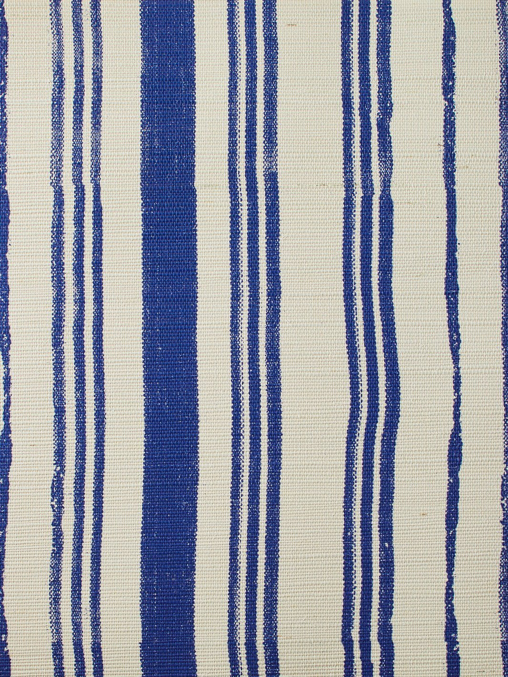 painted stripes blue grasscloth