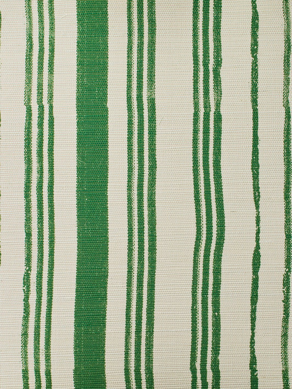 painted stripes green grasscloth