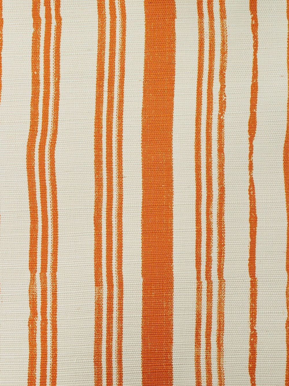 painted stripes terracotta grasscloth