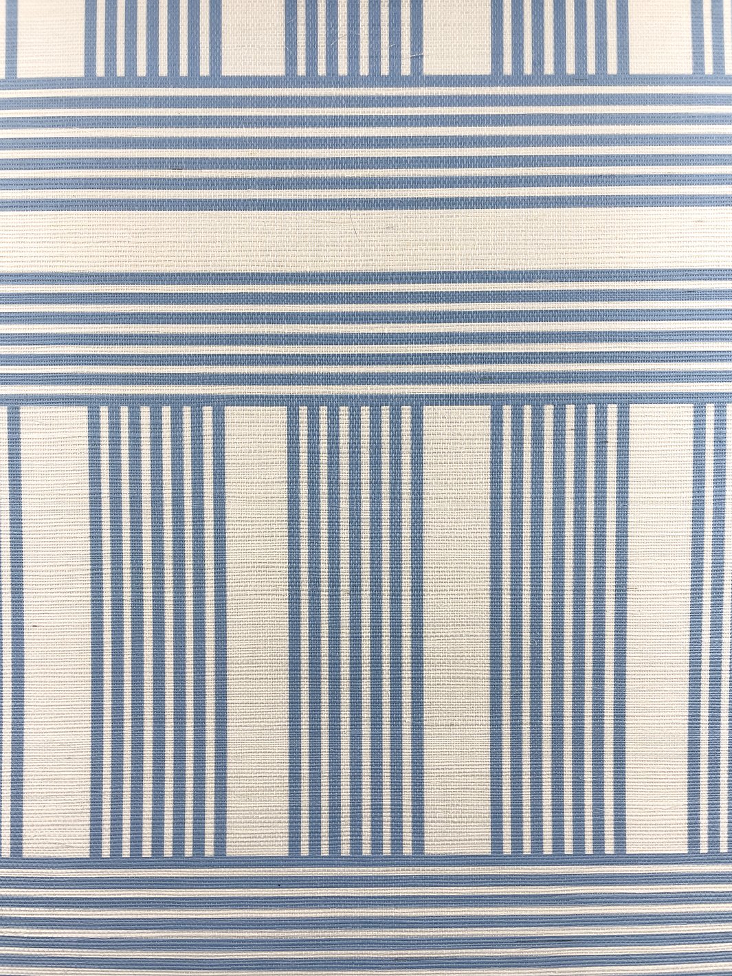 roman holiday grid grasscloth wallpaper by barbie blue