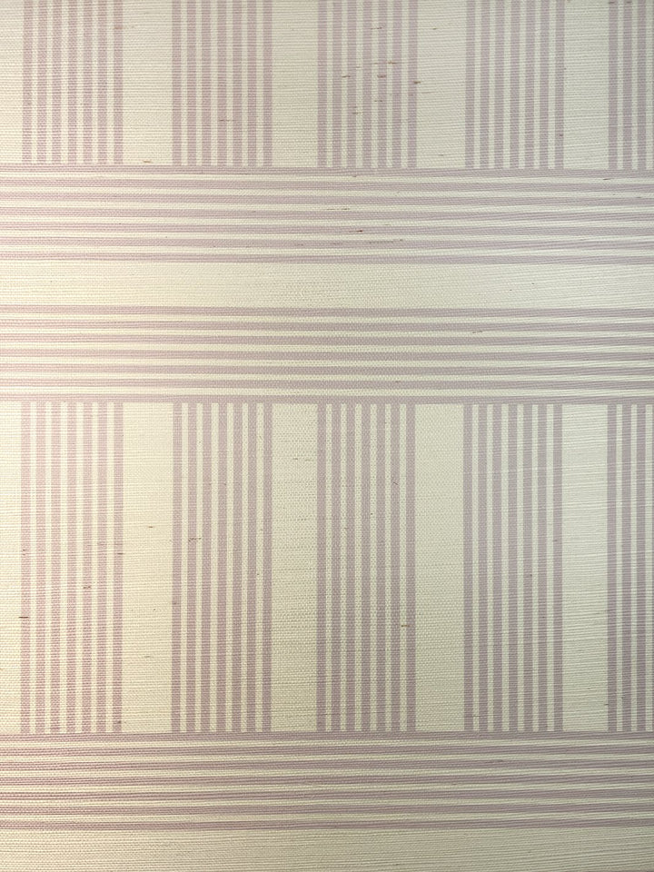 roman holiday grid grasscloth wallpaper by barbie lilac
