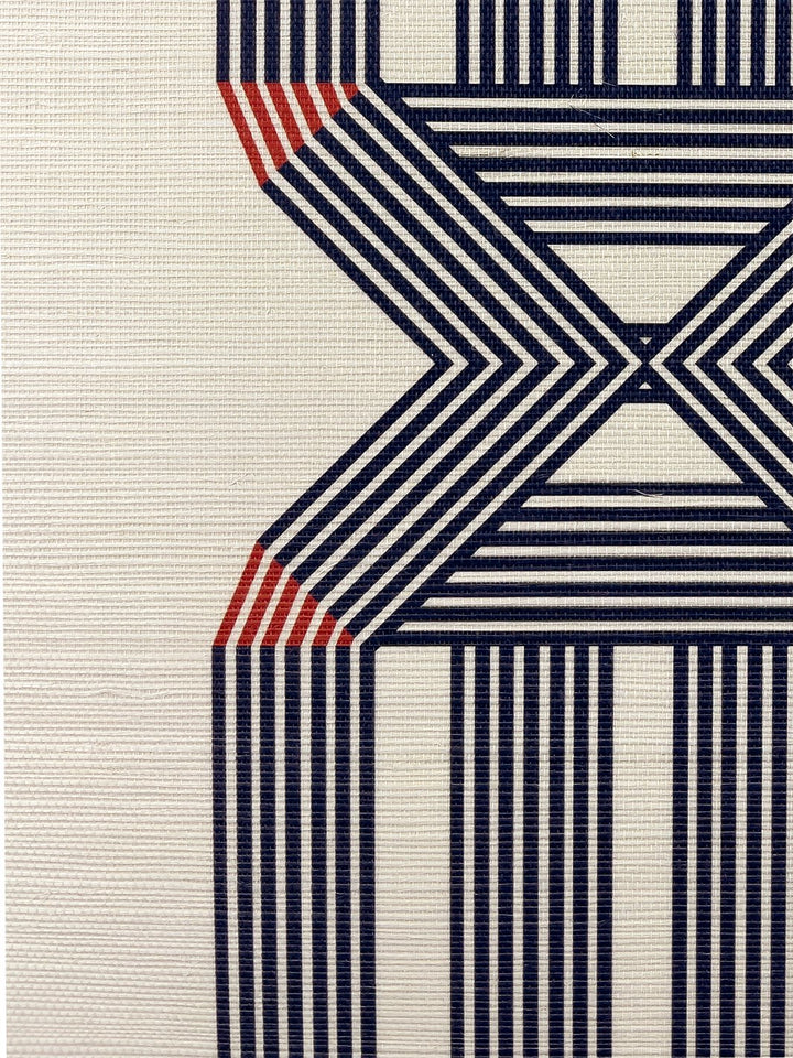 roman holiday key grasscloth wallpaper by barbie navy