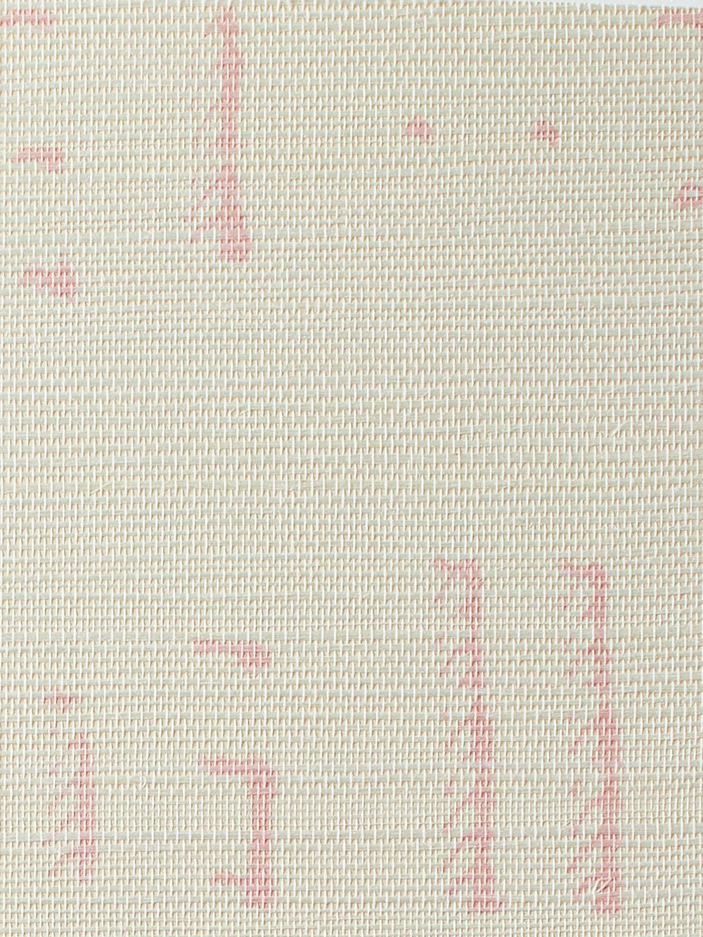 stitch pink grasscloth