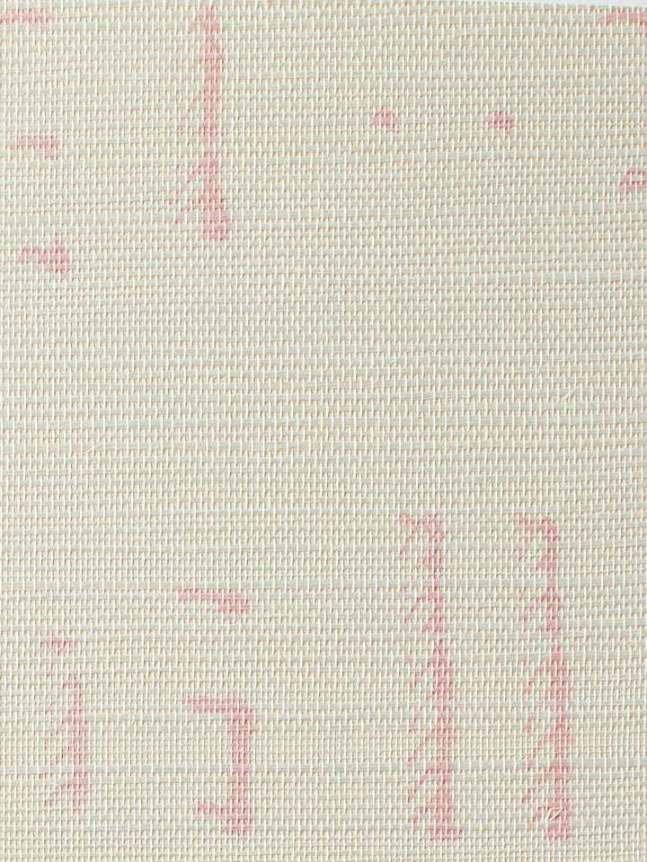 stitch pink grasscloth