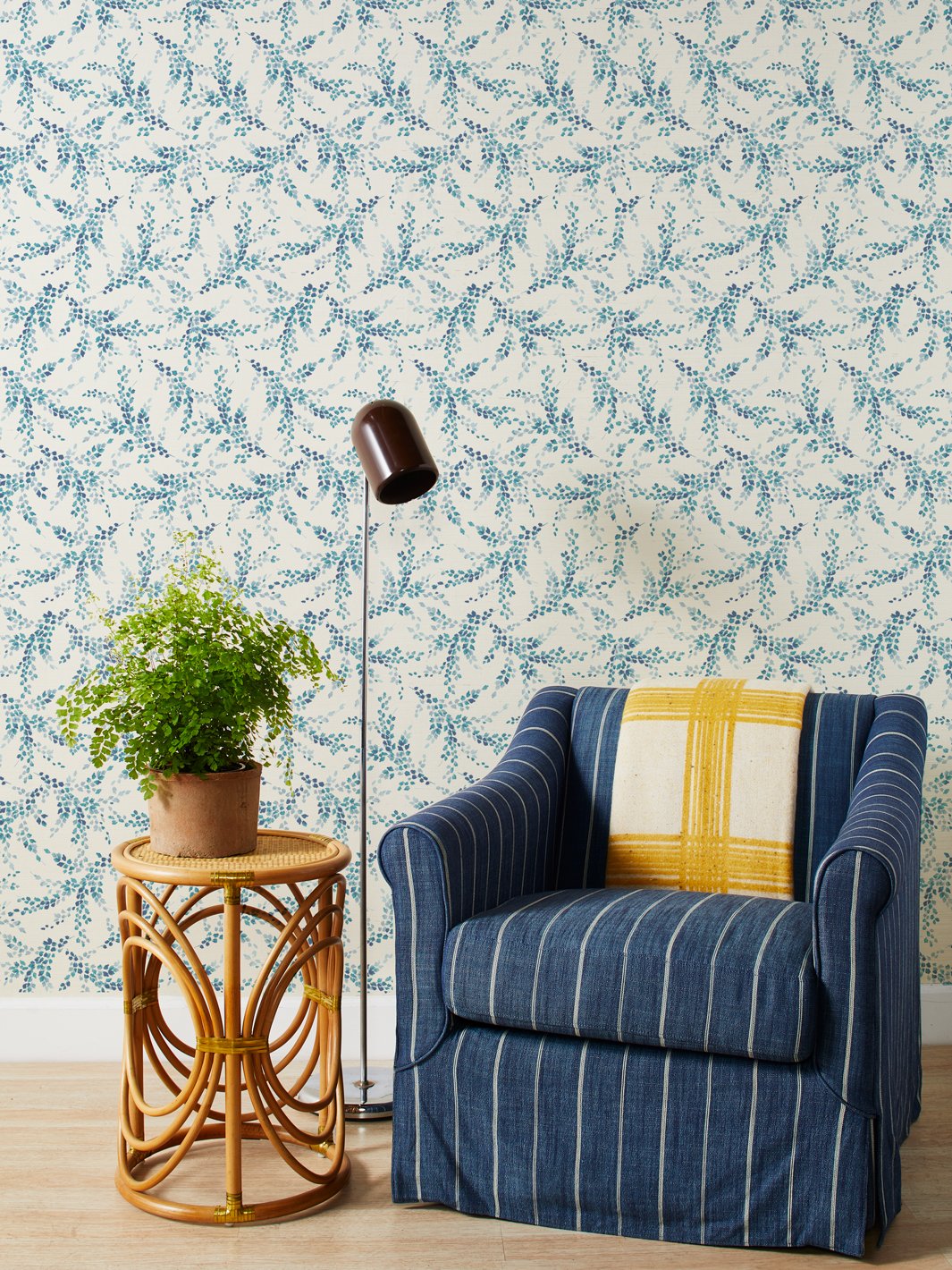 sweet caroline blue grasscloth