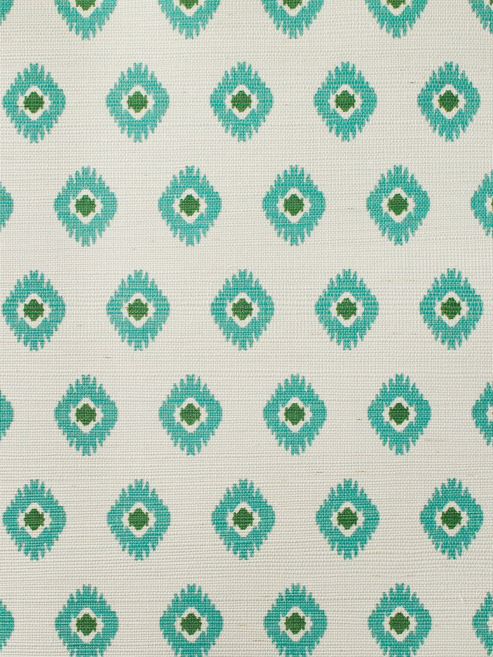 tangier medallion green grasscloth