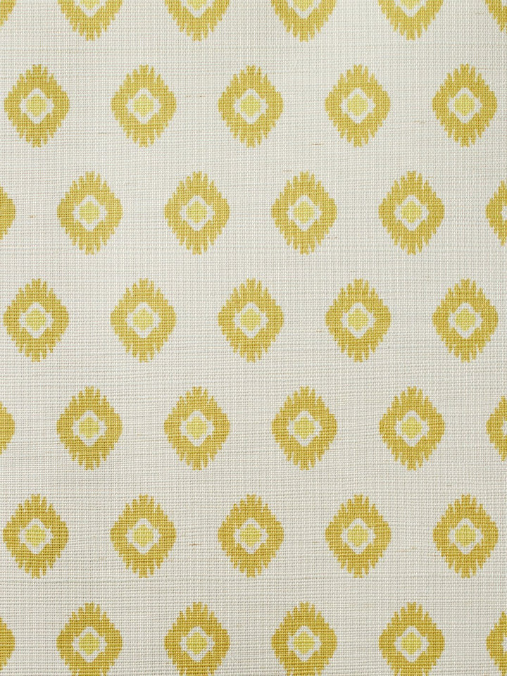 tangier medallion yellow grasscloth