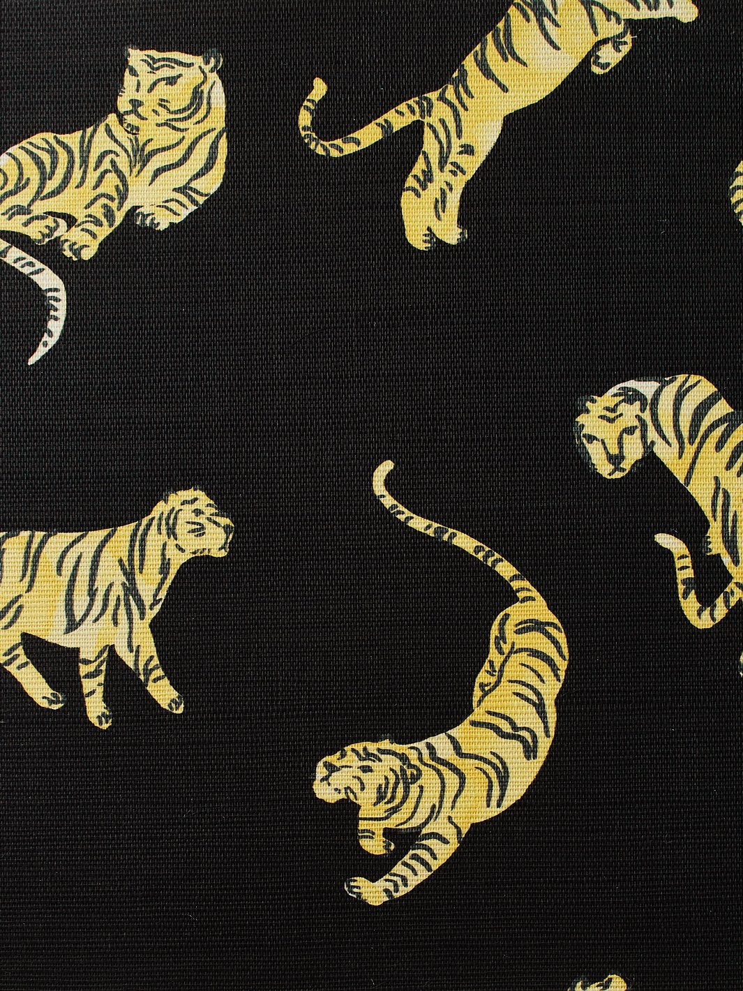 tigers black grasscloth