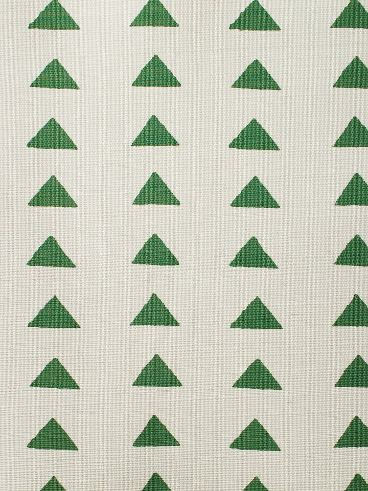 triangles green grasscloth
