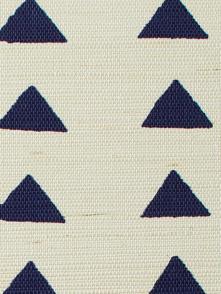 triangles navy grasscloth