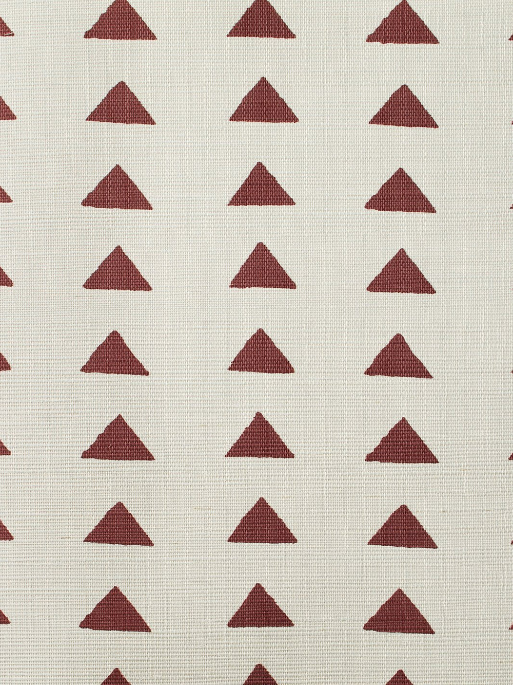 triangles rust grasscloth
