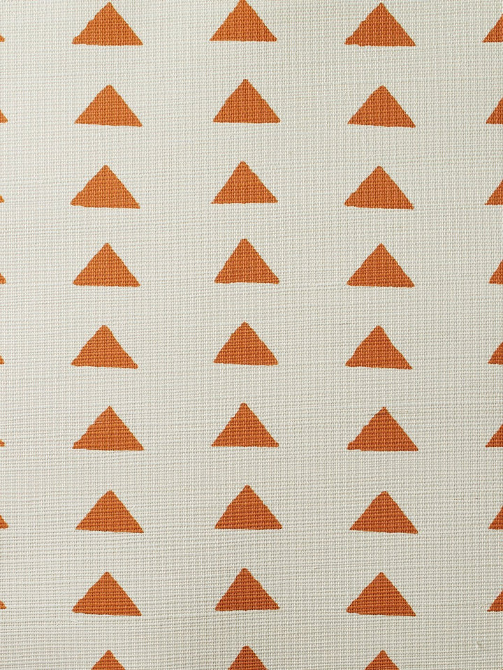 triangles terracota grasscloth