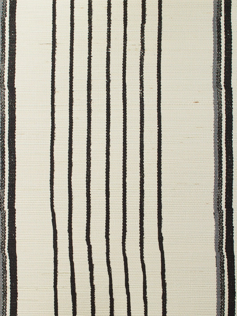 two tone stripe black gray grasscloth