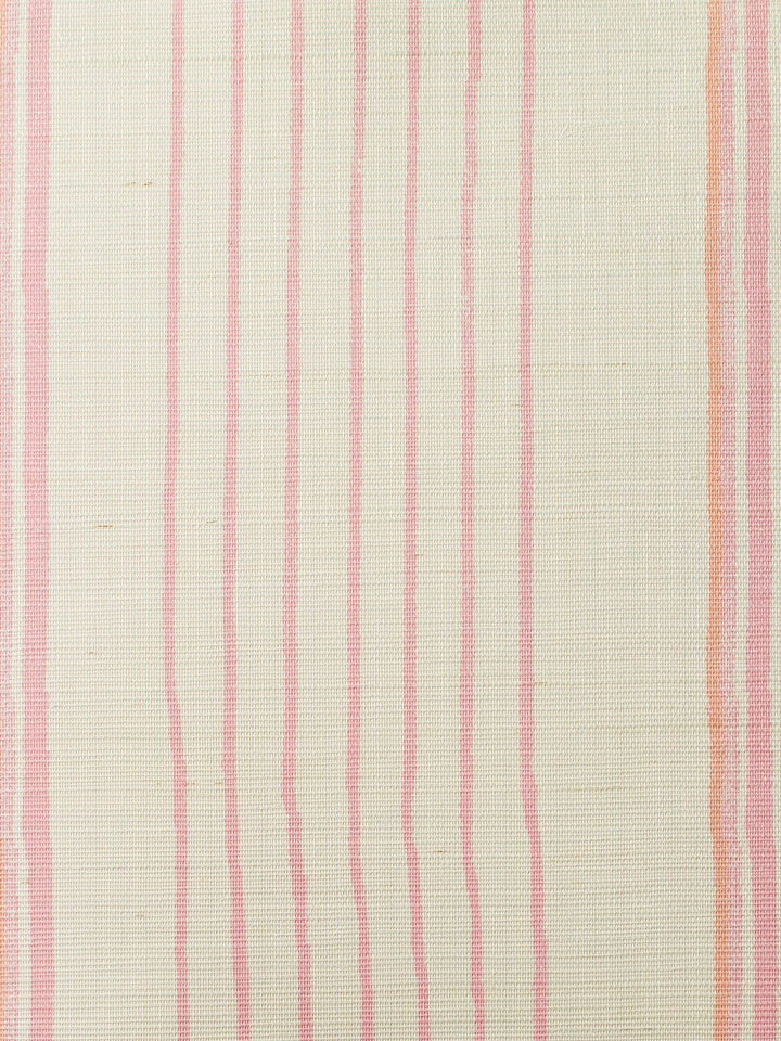 two tone stripe creamsicle grasscloth