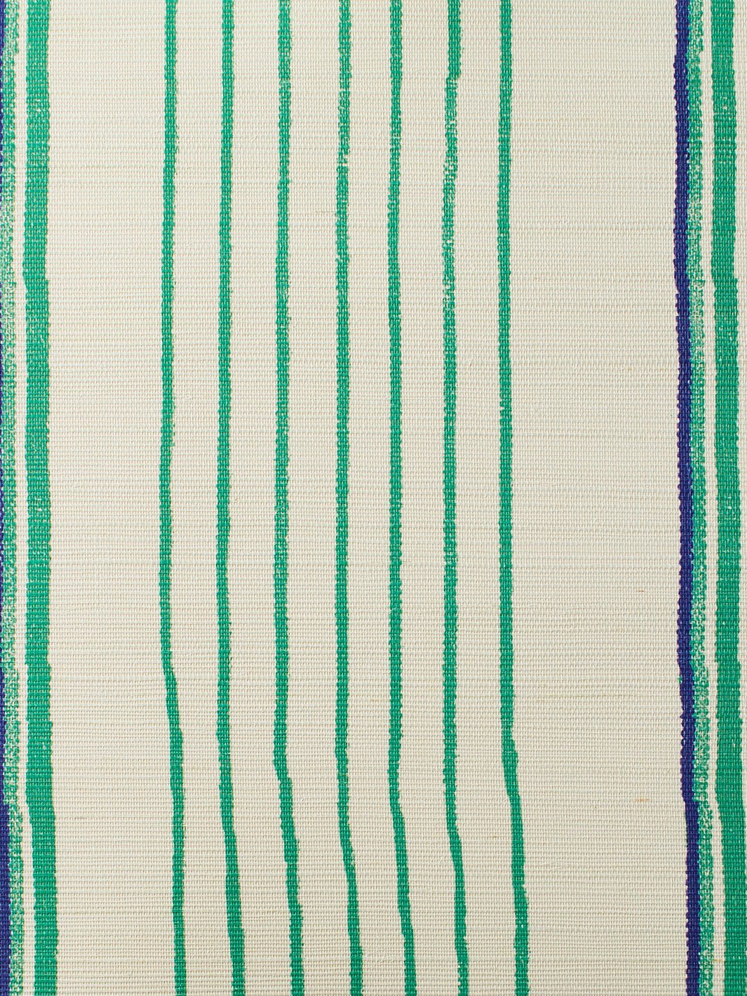 two tone stripe green blue grasscloth
