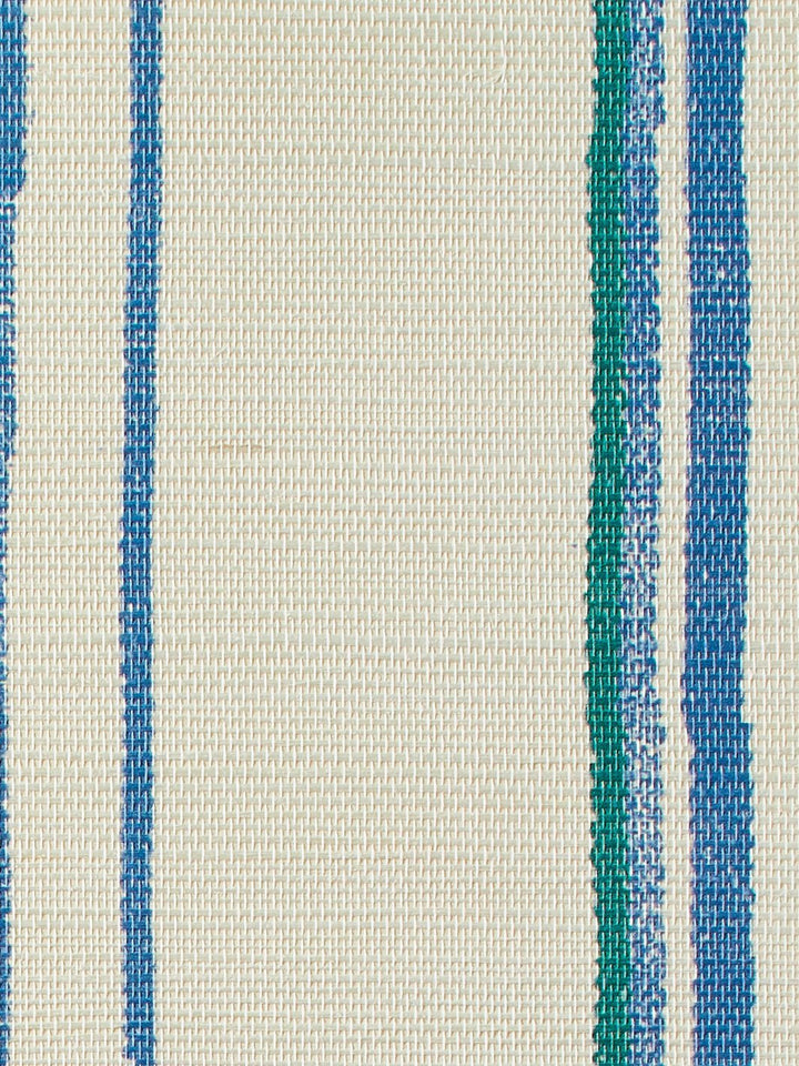 two tone stripe sea green blue grasscloth