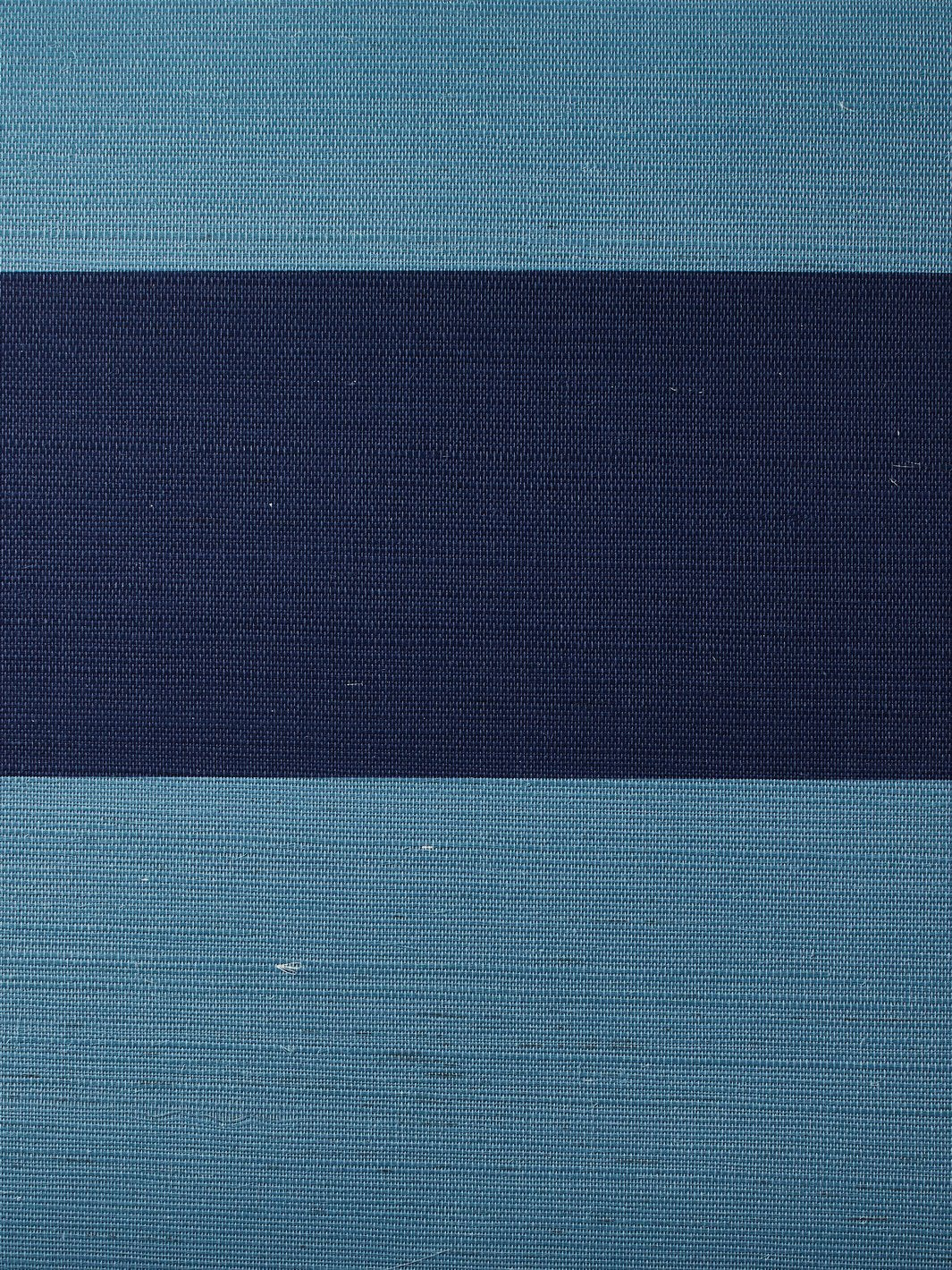 wide stripe two color lapis navy grasscloth