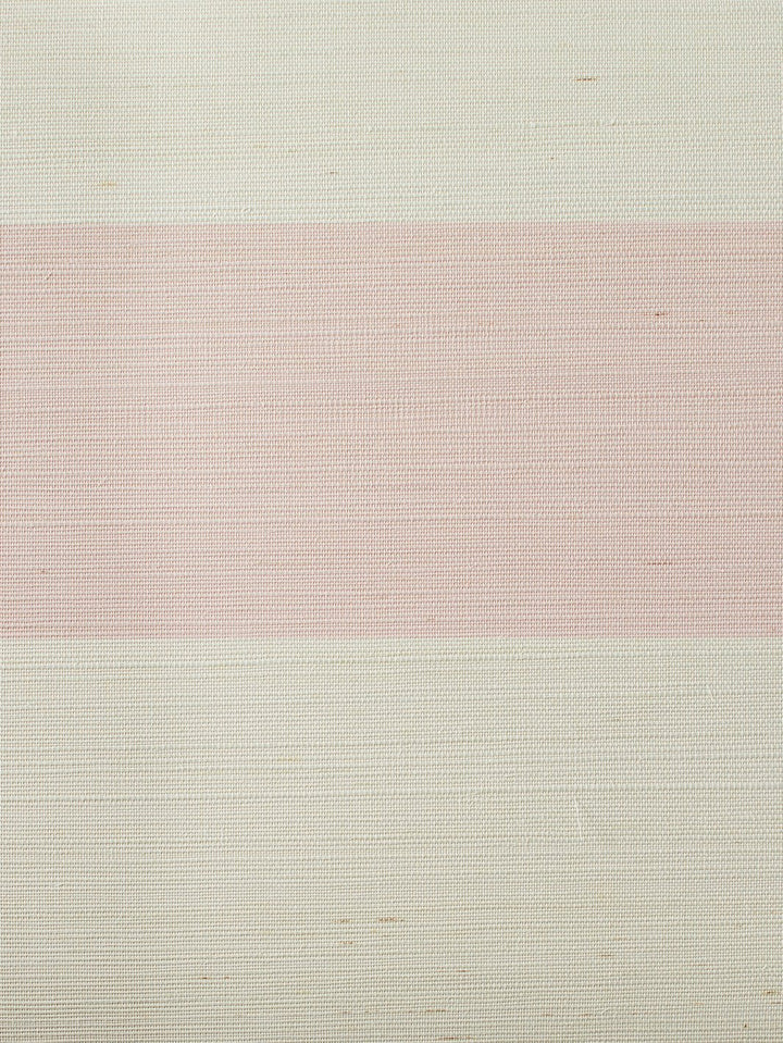 wide stripe pink grasscloth