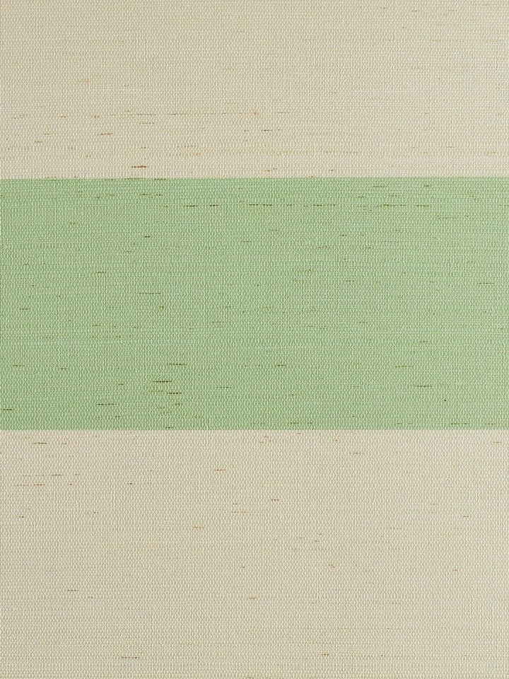 wide stripe spring green grasscloth