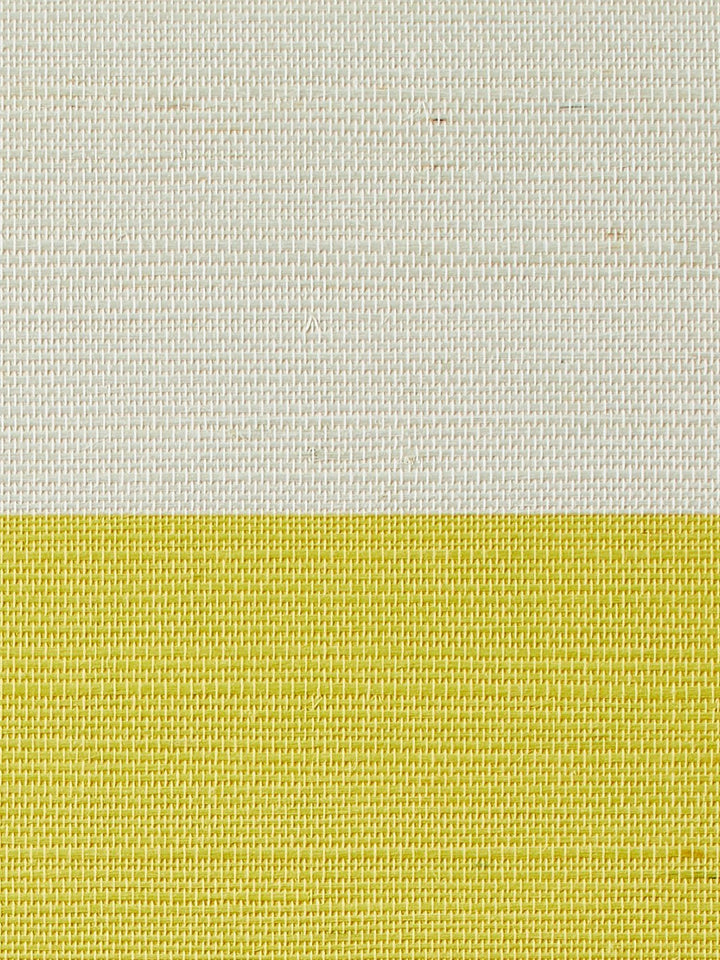 wide stripe yellow grasscloth