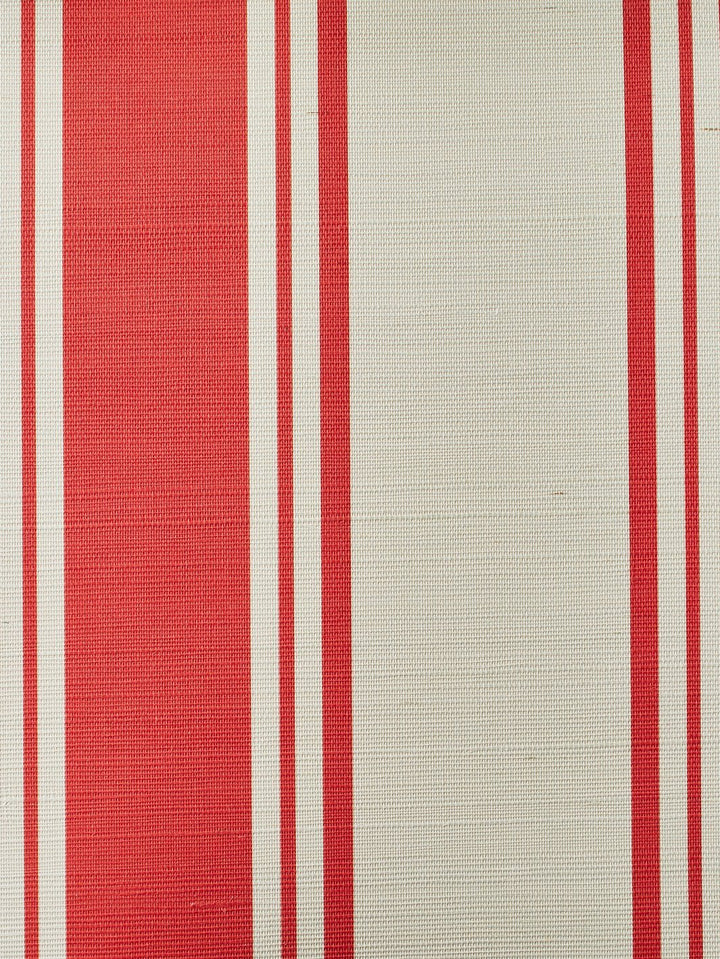 yorkshire stripe red grasscloth