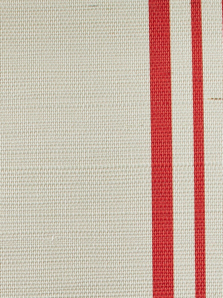 yorkshire stripe red grasscloth