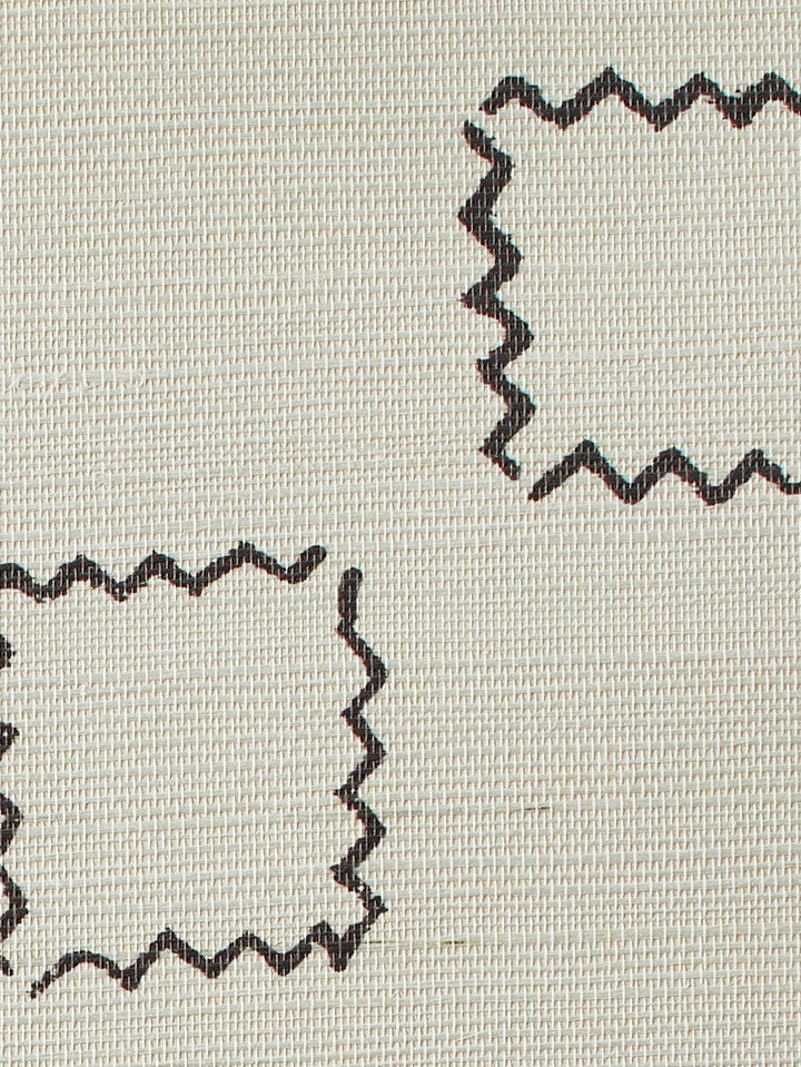 zag square chocolate grasscloth