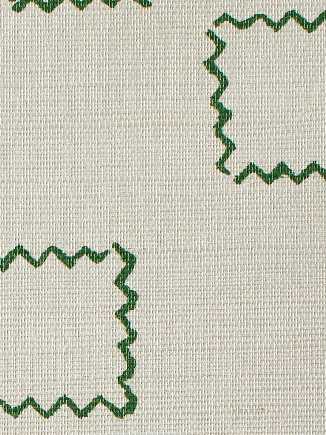 zag square green grasscloth