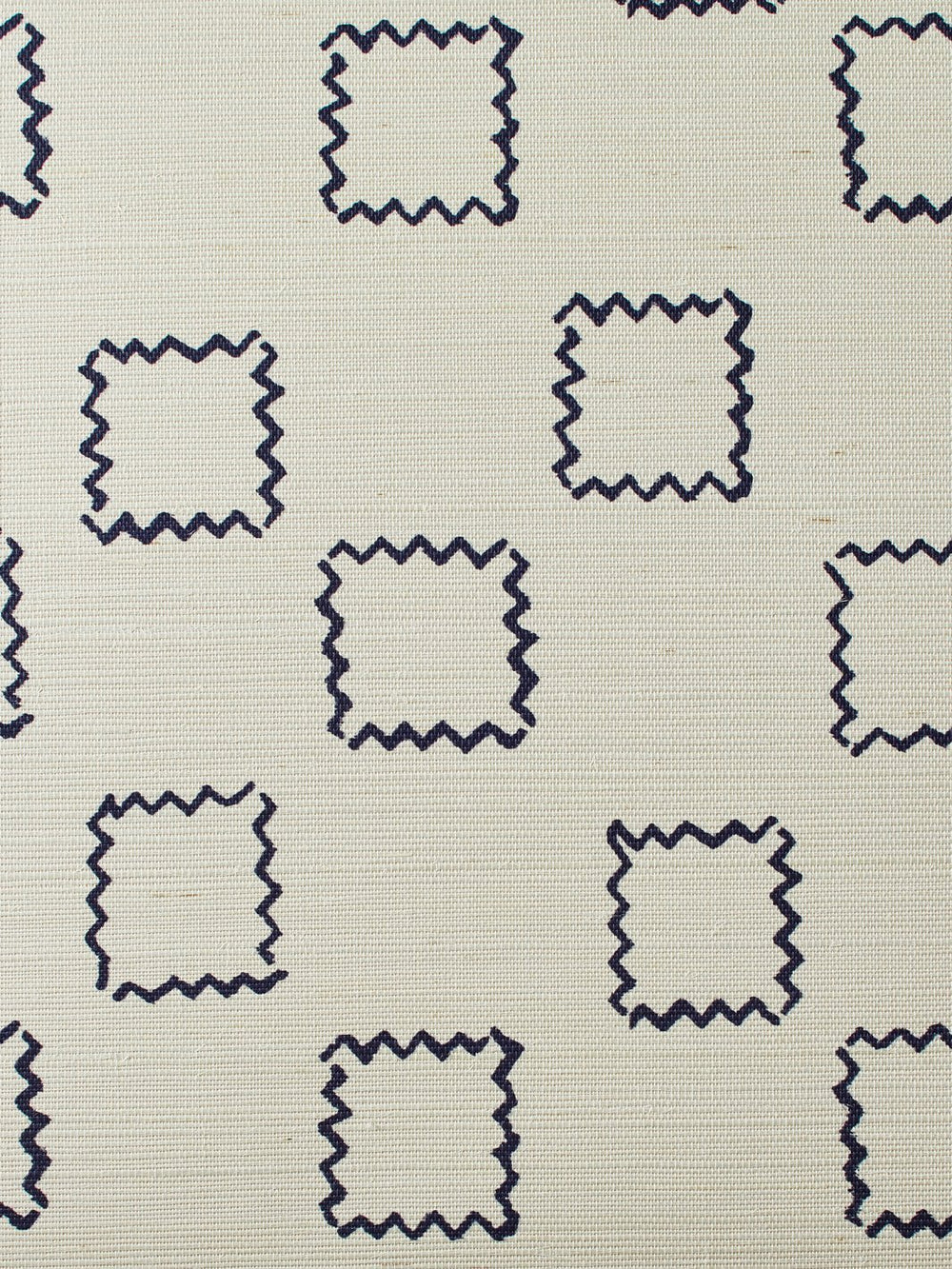 zag square navy grasscloth
