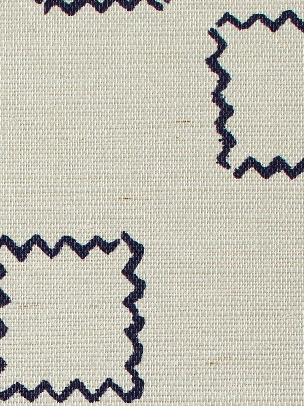 zag square navy grasscloth