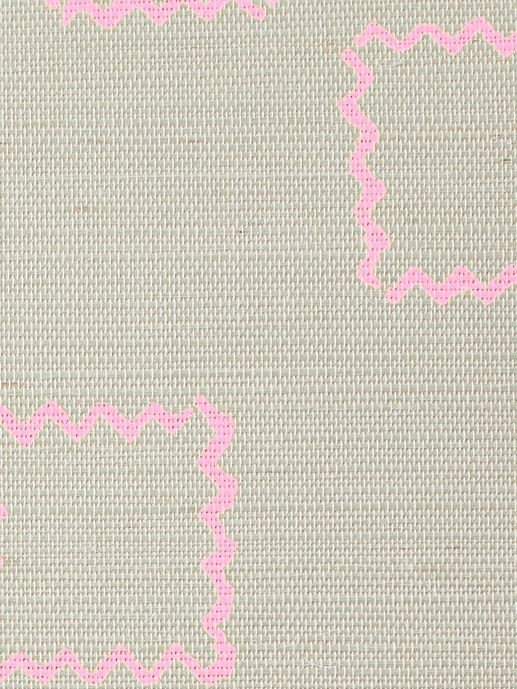 zag square pink grasscloth