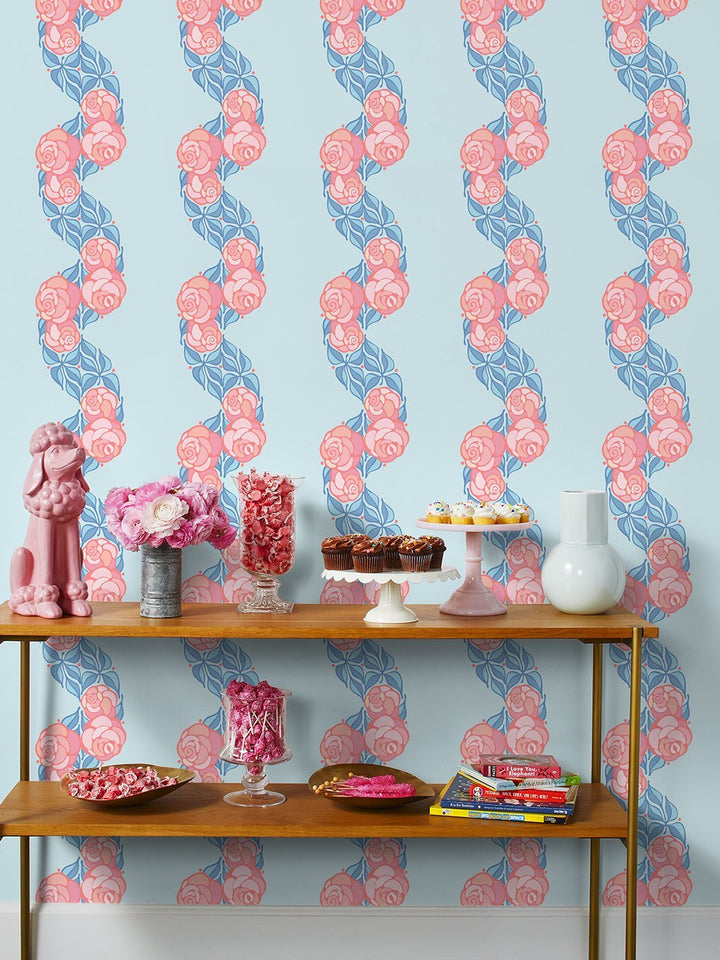 groovy-floral-stripe-wallpaper-by-barbie-baby-blue
