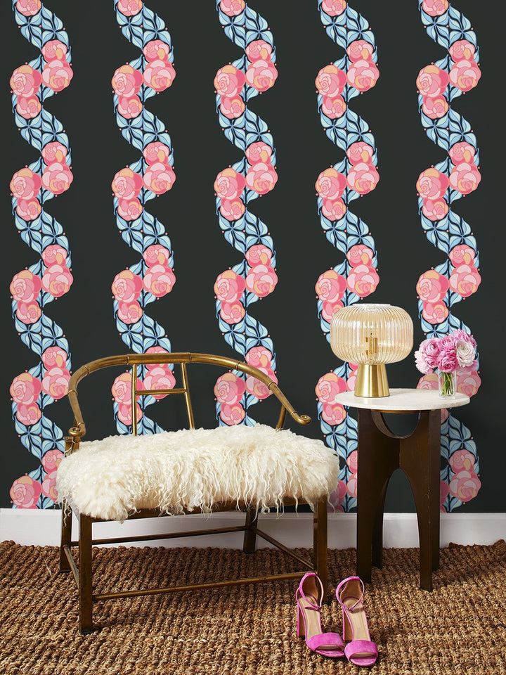 groovy-floral-stripe-wallpaper-by-barbie-charcoal