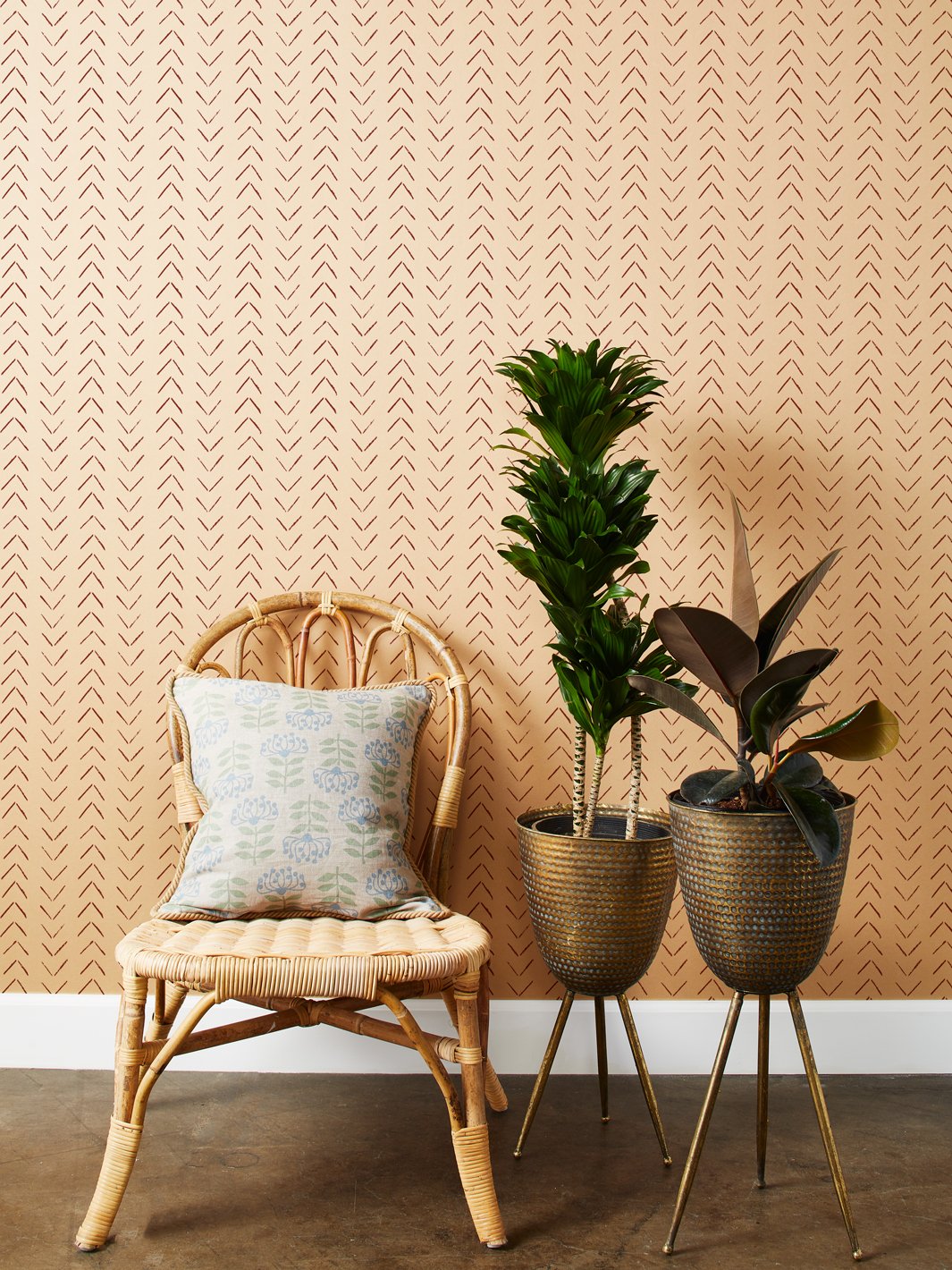 arrows kraft wallpaper by nathan turner rust