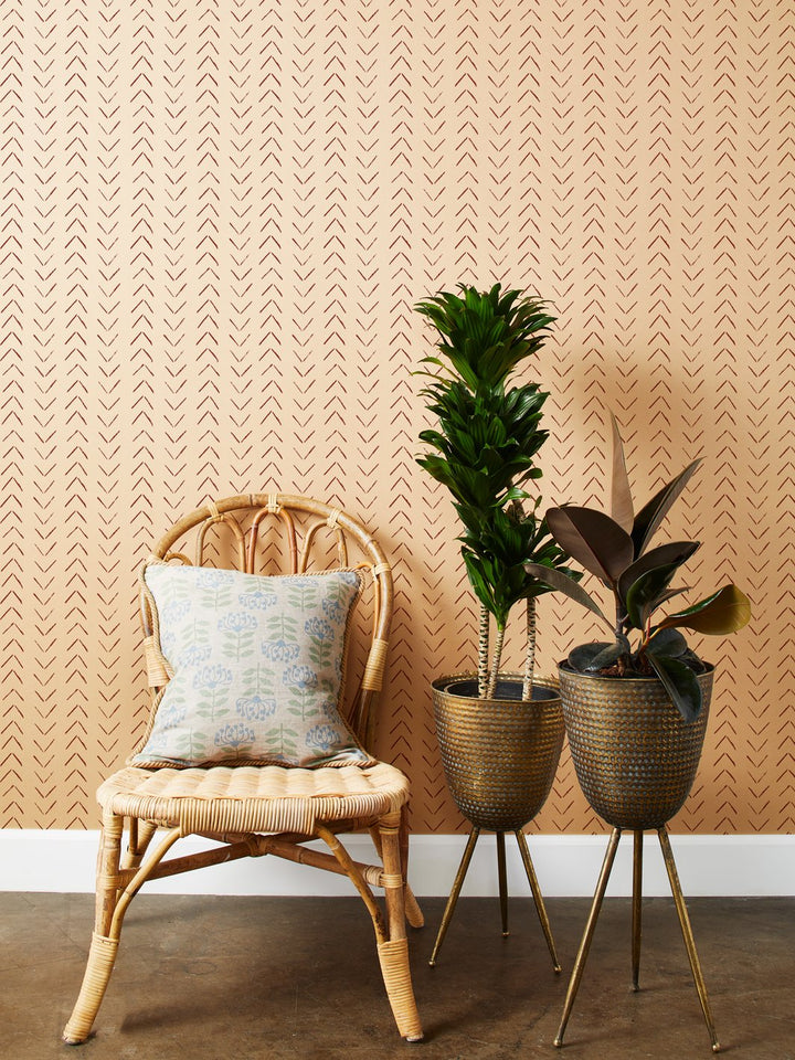 arrows kraft wallpaper by nathan turner rust