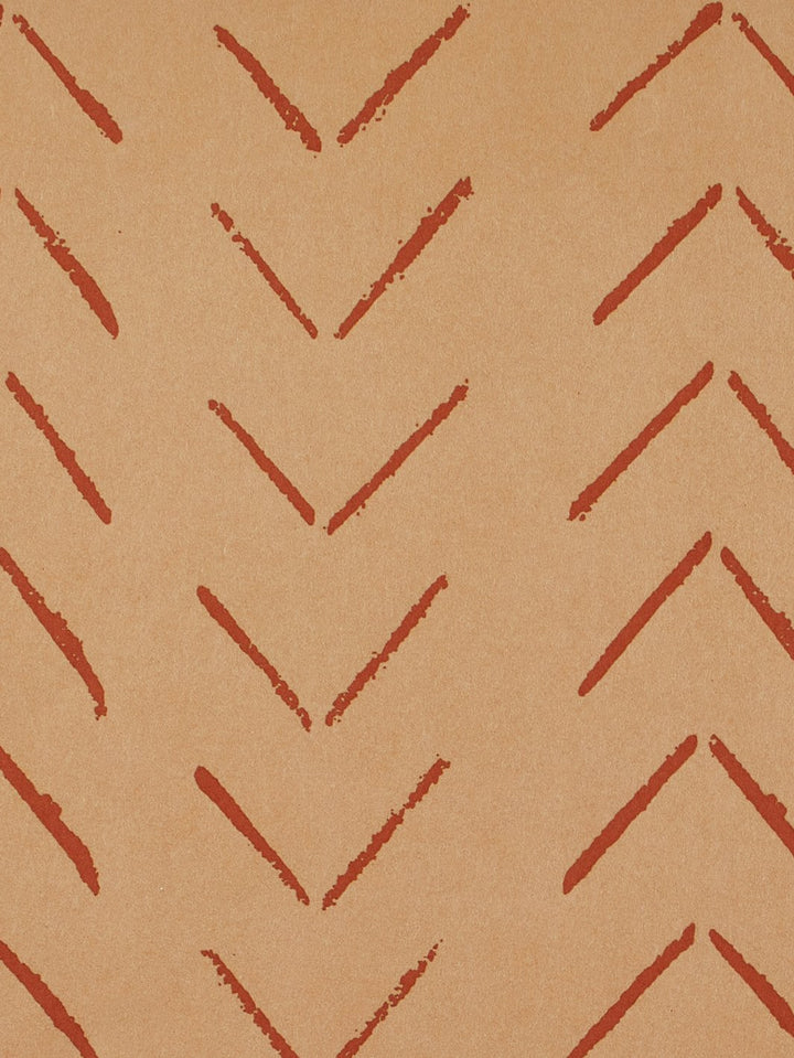 arrows kraft wallpaper by nathan turner terracotta